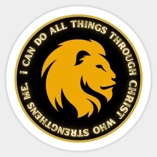 I Can Do All Things Through Christ PHI 4:13 Sticker